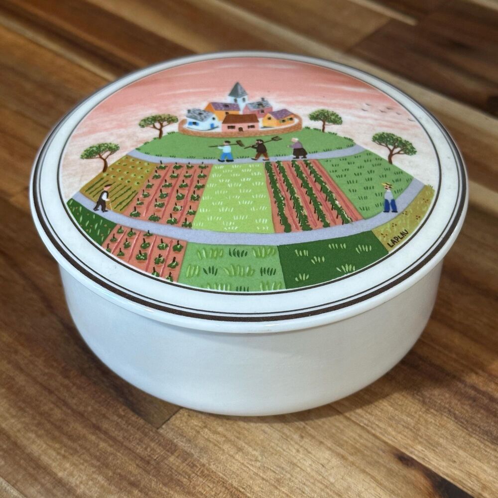 Vtg Villeroy & Boch Porcelain Candy Trinket Dish - Design Naïf Germany 5” x 2”